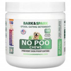 Bark&Spark, No Poo Chews, для собак, со вкусом курицы, 120 жевательных таблеток, 264 г (9,3 унции)