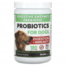 StrellaLab, пробиотики, для собак, со вкусом бекона, 180 жевательных таблеток, 432 г (15,2 унции)