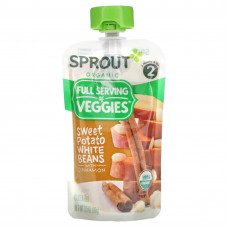 Sprout Organics, Детское питание, от 6 месяцев, белая фасоль из батата с корицей, 99 г (3,5 унции)