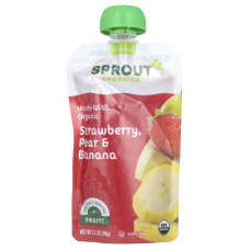 Sprout Organics, детское питание от 6 месяцев, клубника, груша и банан, 99 г (3,5 унции)