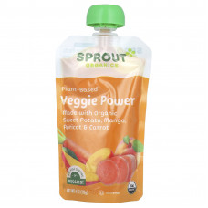 Sprout Organics, Veggie Power, от 12 месяцев, батат, манго, абрикос и морковь, 113 г (4 унции)