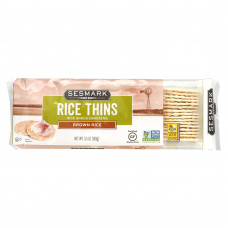 Sesmark, Rice Thins, рисовые крекеры, коричневый рис, 100 г (3,5 унции)