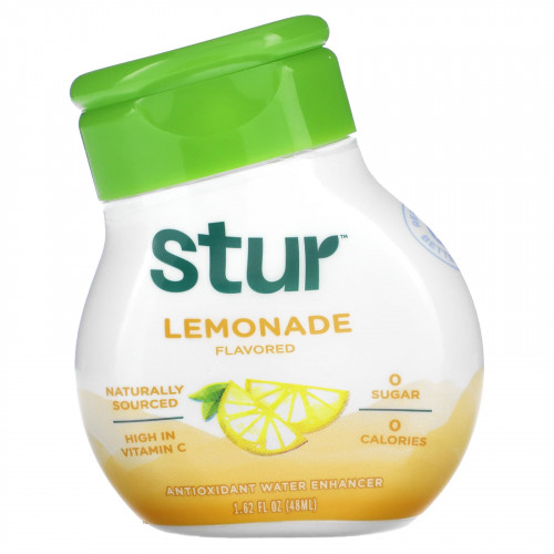 Stur, Антиоксидантный водный усилитель, лимонад, 48 мл (1,62 жидк. Унции)