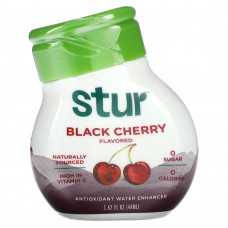 Stur, Антиоксидантный усилитель воды, черная вишня, 48 мл (1,62 жидк. Унции)