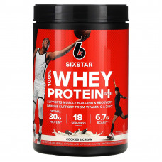 SIXSTAR, 100% Whey Protein Plus, сывороточный протеин, со вкусом печенья с кремом, 839 г (1,85 фунта)