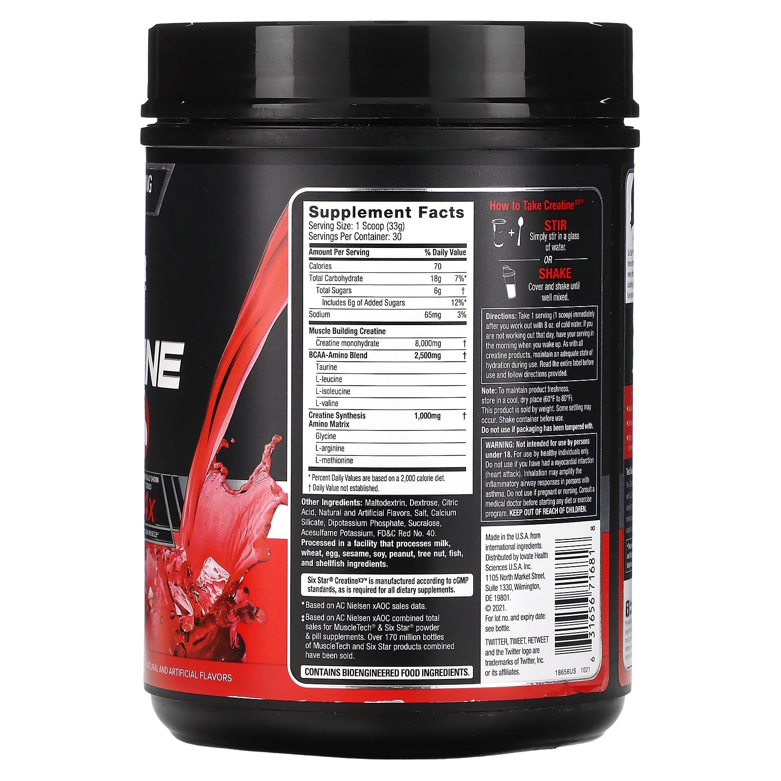 SIXSTAR, Creatine X3, фруктовый пунш, 990 г (2,18 фунта)