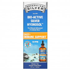 Sovereign Silver, Bio-Active Silver Hydrosol с дозатором-пипеткой, ежедневная и иммунная поддержка, 10 част./млн, 236 мл (8 жидк. унций)