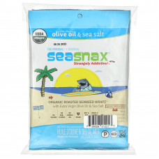 SeaSnax, упаковка органических обжаренных водорослей, оригинальный вкус, 20 больших листов, 60 г (2,16 унции)