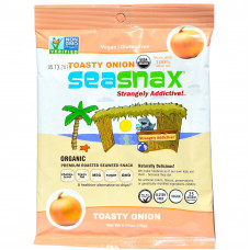 SeaSnax, Organic Premium, обжаренные морские водоросли, поджаренный лук, 15 г (0,54 унции)