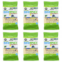 SeaSnax, Grab & Go, премиальный снек из жареных водорослей, васаби, 6 пакетиков по 5 г (0,18 унции) (Товар снят с продажи) 