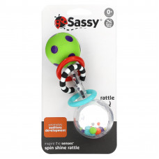 Sassy, Inspire The Senses, погремушка для блеска отжима, для детей 0–24 месяцев, 1 штука