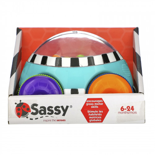 Sassy, Inspire the Senses, Pop n 'Push Car, машинка для детей в возрасте 6–24 месяца, 1 машинка