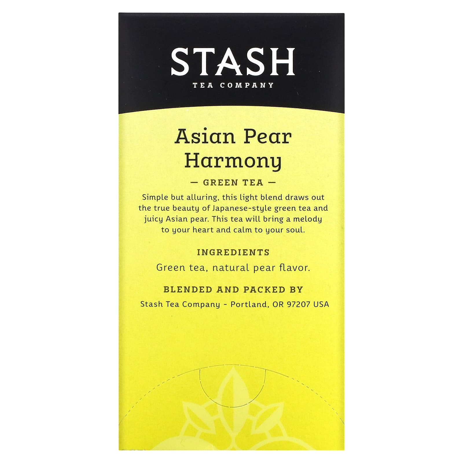 Stash Tea, зеленый чай, азиатская груша, 18 чайных пакетиков, 34 г (1,1 унции)