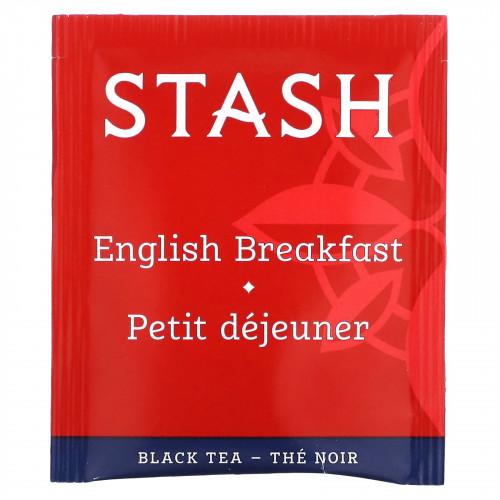 Stash Tea, Черный чай, английский завтрак, 20 чайных пакетиков, 40 г (1,4 унции)