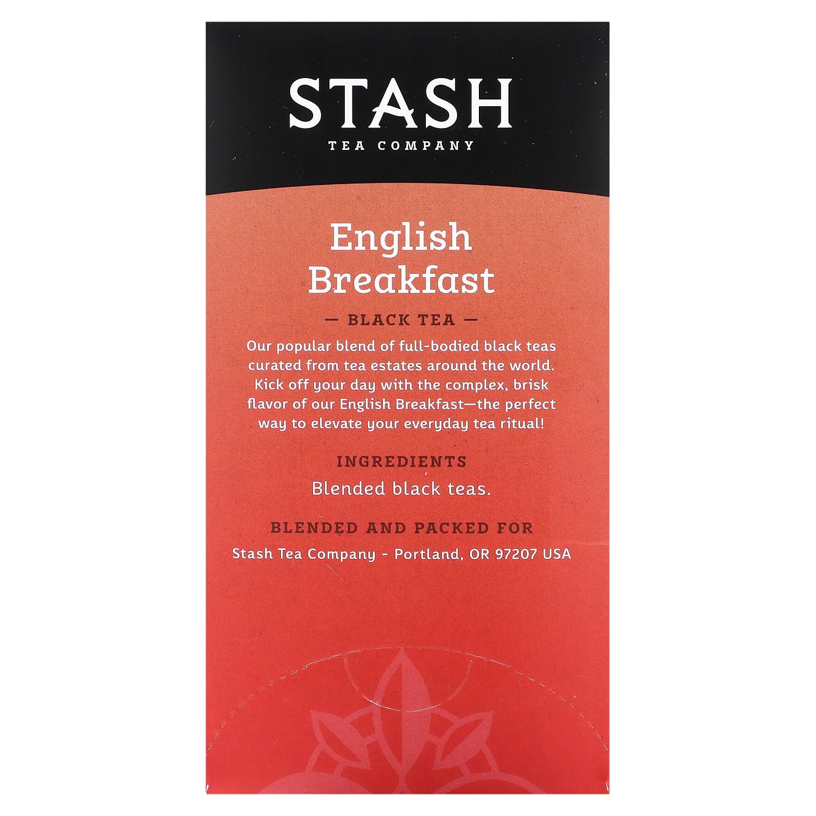 Stash Tea, Черный чай, английский завтрак, 20 чайных пакетиков, 40 г (1,4 унции)