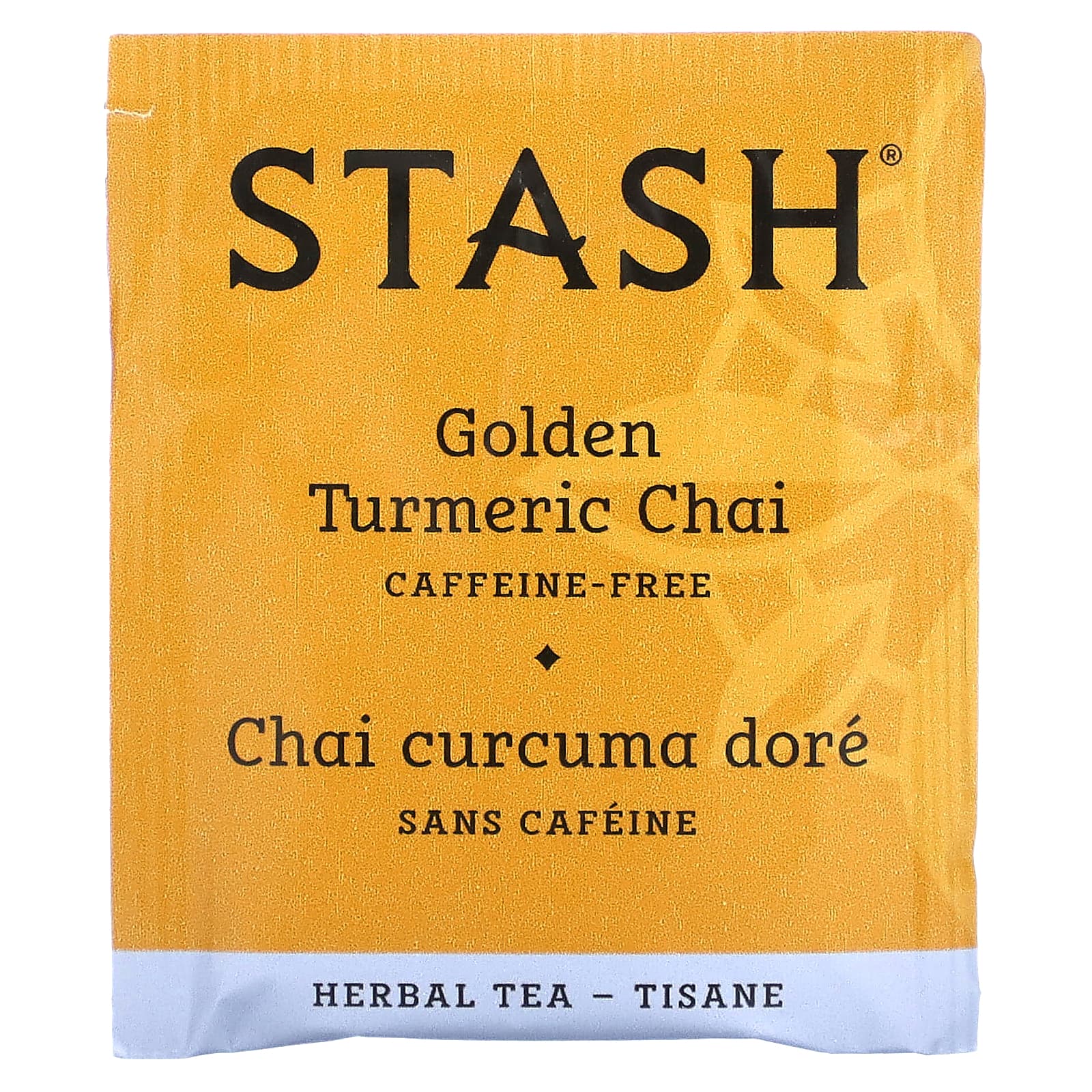 Stash Tea, Herbal Tea, золотой чай с куркумой, без кофеина, 18 чайных пакетиков, 36 г (1,2 унции)