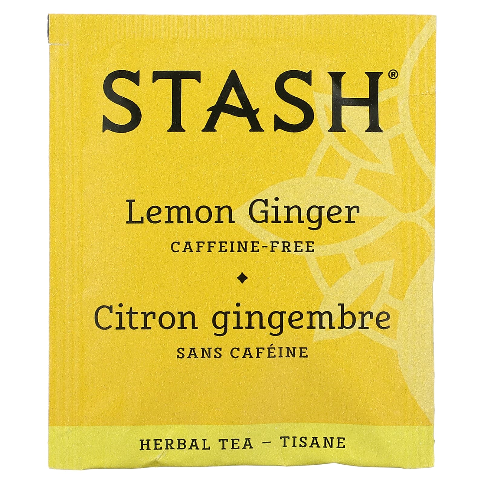 Stash Tea, травяной чай, лимон и имбирь, без кофеина, 20 чайных пакетиков, 34 г (1,1 унции)