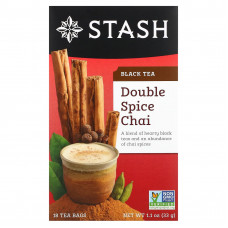Stash Tea, Black Tea, Чай с двумя специями, 18 чайных пакетиков, 1,1 унции (33 г)