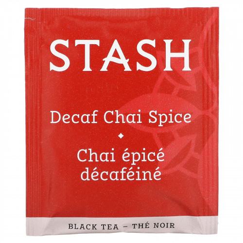 Stash Tea, Black Tea, чай без кофеина со специями, 18 чайных пакетиков, 33 г (1,1 унции)