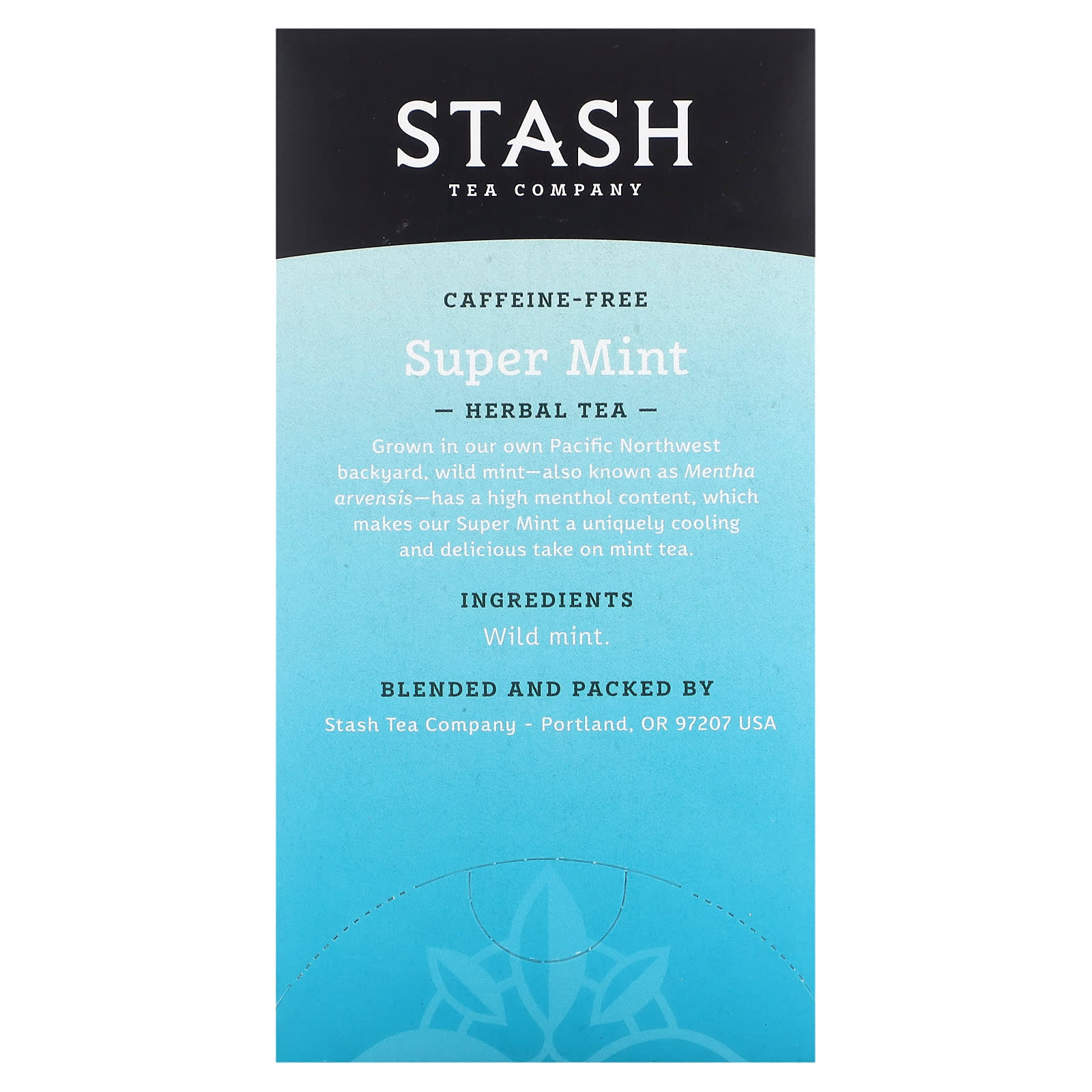 Stash Tea, Herbal Tea, Super Mint, без кофеина, 18 чайных пакетиков, 18 г (0,6 унции)