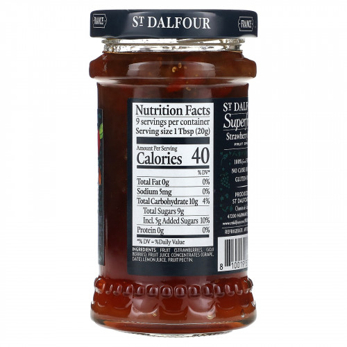 St. Dalfour, суперфрукты, фруктовая паста, клубника и годжи, 170 г (6 унций)