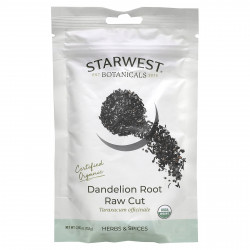 Starwest Botanicals, Органический корень одуванчика, необработанные, 75,1 г (2,65 унции)