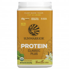 Sunwarrior, Classic Plus протеин, на органической растительной основе, ваниль, 750 г (1,65 фунта)