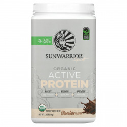 Sunwarrior, Sport, органический активный протеин, шоколад, 1 кг (2,2 фунта)