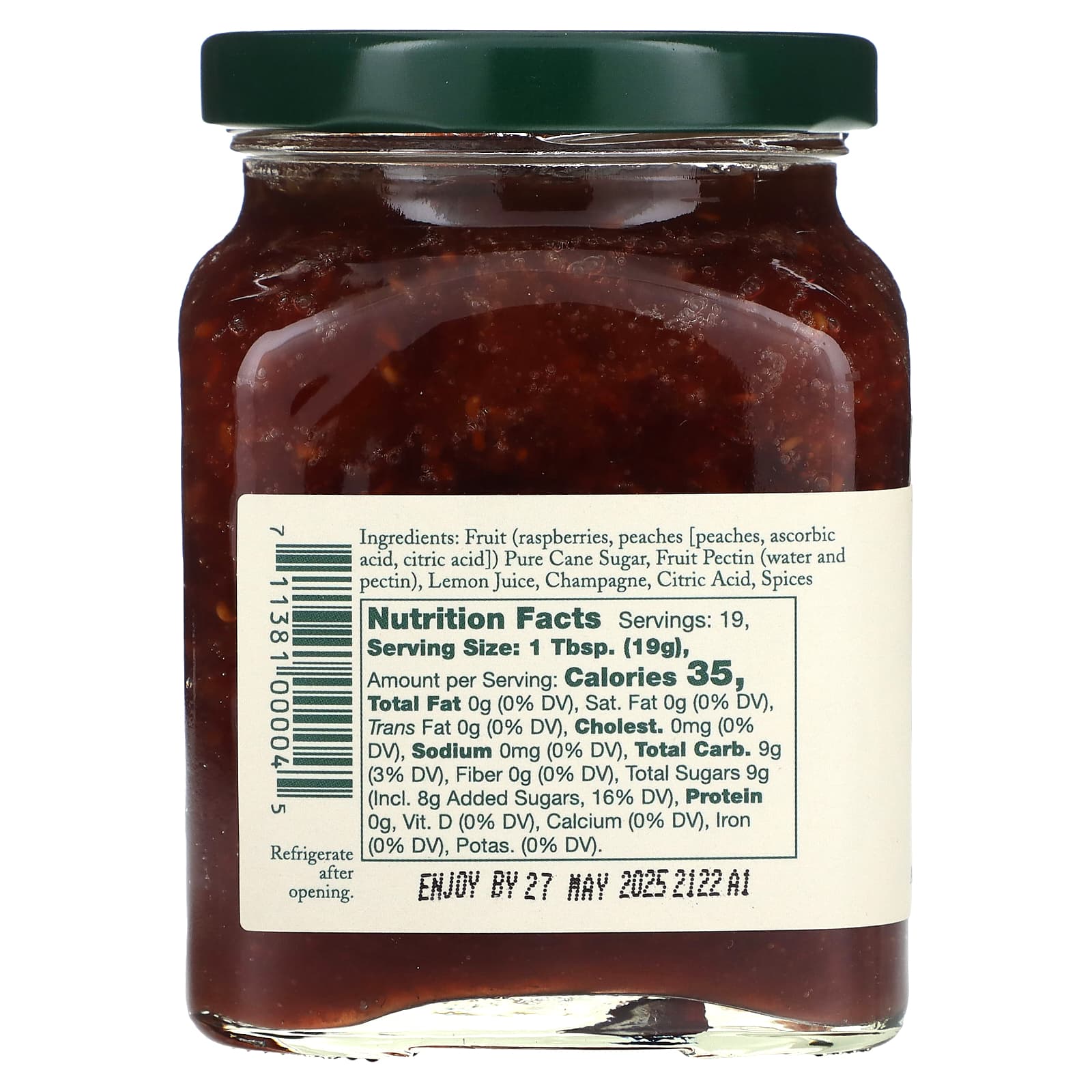 Stonewall Kitchen, Raspberry Peach Champagne Jam, 12.5 oz (354 g)