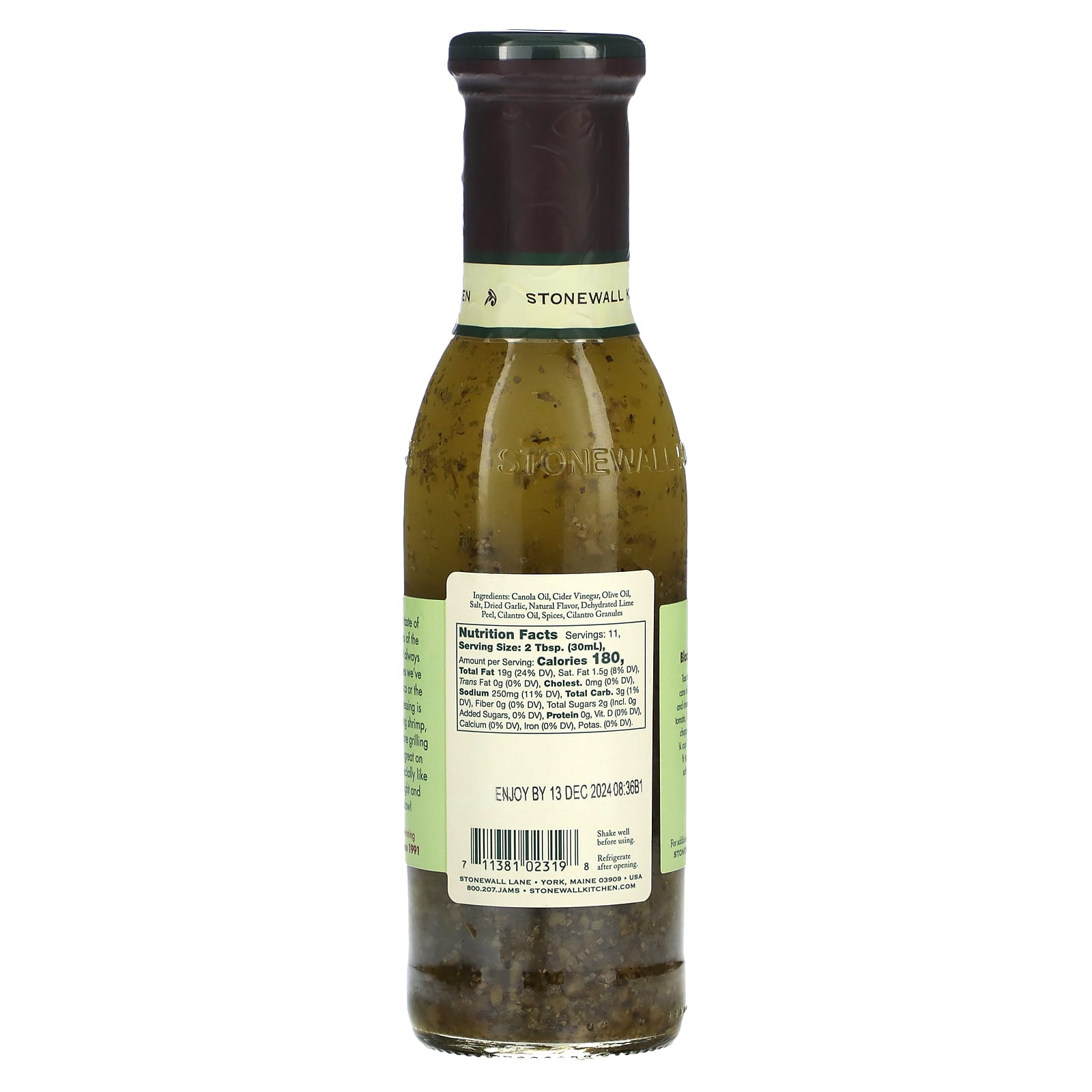 Stonewall Kitchen, Cilantro Lime Dressing, 11 fl oz (330 ml)