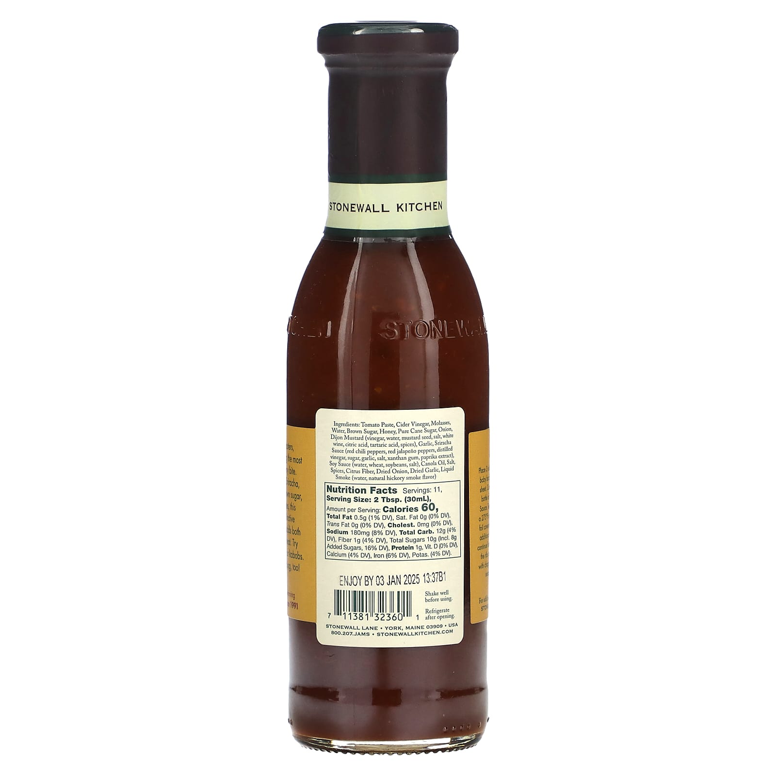 Stonewall Kitchen, Honey Sriracha Barbecue Sauce, 11 fl oz (330 ml)