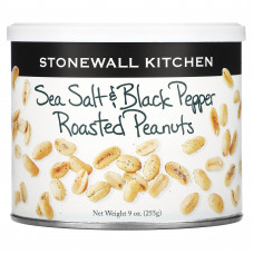 Stonewall Kitchen, Sea Salt & Black Pepper Roasted Peanuts, 9 oz (255 g)