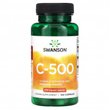 Swanson, C-500, 500 мг, 100 капсул