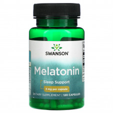 Swanson, Мелатонин, 3 мг, 120 капсул