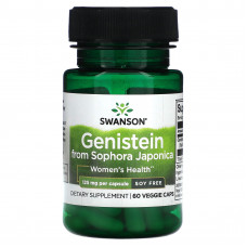 Swanson, Genistein from Sophora japonica, без сои, 125 мг, 60 растительных капсул