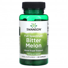 Swanson, Горькая дыня полного спектра, 500 мг, 60 капсул