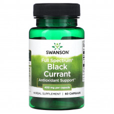 Swanson, Черная смородина полного спектра, 400 мг, 60 капсул