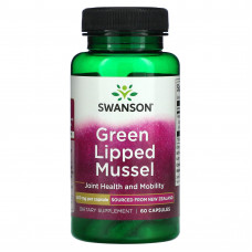 Swanson, Зеленые мидии, 500 мг, 60 капсул
