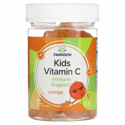 Swanson, Витамин C для детей, апельсин, 60 жевательных таблеток
