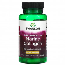 Swanson, Морской коллаген, 400 мг, 60 капсул