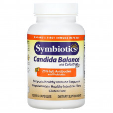 Symbiotics, Candida Balance с Colostrum Plus, 120 растительных капсул