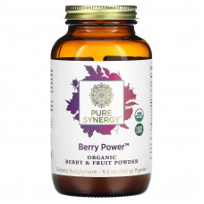 Pure Synergy, органический порошок из ягод и фруктов, Berry Power, 150 г (5,3 унции)