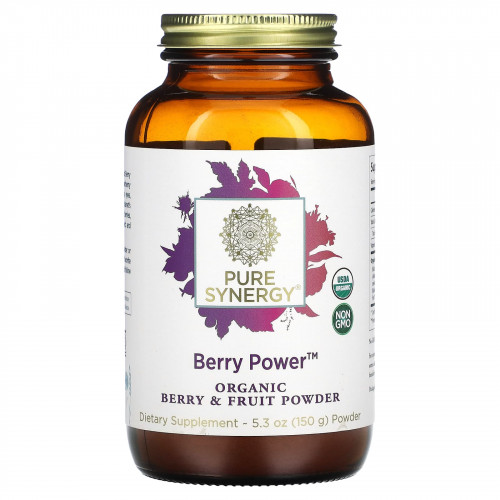 Pure Synergy, органический порошок из ягод и фруктов, Berry Power, 150 г (5,3 унции)