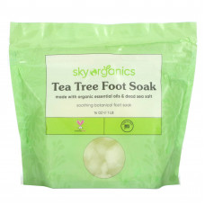 Sky Organics, Tea Tree Foot Soak, средство для ног, 1 фунт (16 унций)