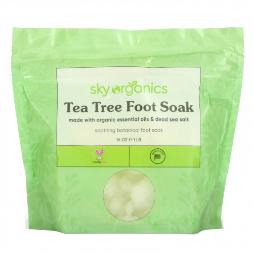 Sky Organics, Tea Tree Foot Soak, средство для ног, 1 фунт (16 унций)