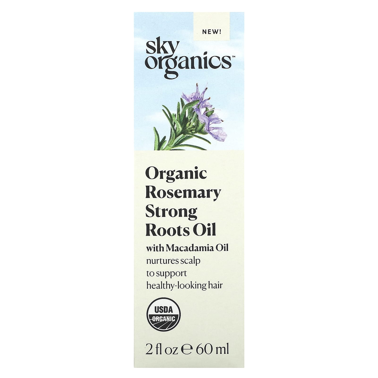 Sky Organics, Органическое масло крепких корней розмарина с маслом макадамии, 60 мл (2 жидк. Унции)