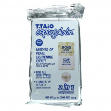 T. Taio, мыло-губка с перламутром, 120 г (4,2 унции)