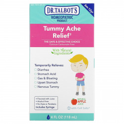 Dr. Talbot's, Tummy Ache Relief, для детей от 6 месяцев до 12 лет, со вкусом натурального яблочного сока, 118 мл (4 жидк. Унции)