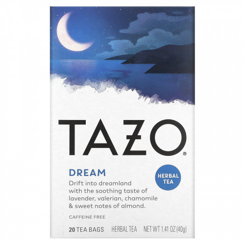 Tazo Teas, Dream, травяной чай, 20 чайных пакетиков, 40 г (1,41 унции)