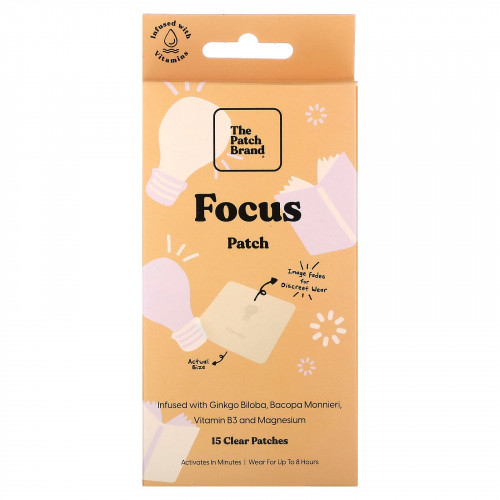 The Patch Brand, Focus Patch, патчи для концентрации внимания, 15 очищающих патчей